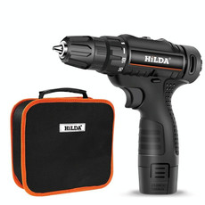 HILDA Home Power Drill 12V Li-Ion Drill With Charger And Battery, US Plug, Model: Cloth Packing