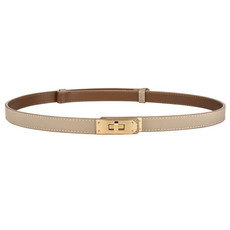 Dress Waist Belt Accessories Women Waist-Closing No-Hole Belt(Light Khaki)
