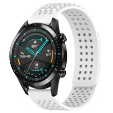 For Huawei GT2 46mm 22mm Holes Breathable 3D Dots Silicone Watch Band(White) For Huawei GT2 46mm 22mm Holes Breathable 3D Dots Silicone Watch Band(White)