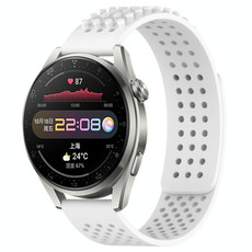 For Huawei Watch 3 Pro 22mm Holes Breathable 3D Dots Silicone Watch Band(White) For Huawei Watch 3 Pro 22mm Holes Breathable 3D Dots Silicone Watch Band(White)