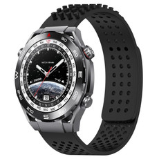 For Huawei Watch Ultimate 22mm Holes Breathable 3D Dots Silicone Watch Band(Black) For Huawei Watch Ultimate 22mm Holes Breathable 3D Dots Silicone Watch Band(Black)