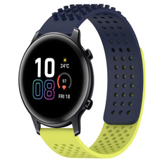 For Honor MagicWatch2 42mm 20mm Holes Breathable 3D Dots Silicone Watch Band(Midnight Blue+Lime Green) For Honor MagicWatch2 42mm 20mm Holes Breathable 3D Dots Silicone Watch Band(Midnight Blue+Lime Green)