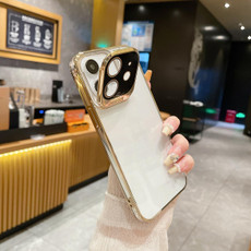 For iPhone 12 Electroplated Lens Protectoin Holder TPU Phone Case(Gold) For iPhone 12 Electroplated Lens Protectoin Holder TPU Phone Case(Gold)