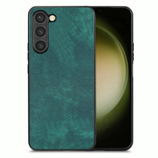 For Samsung Galaxy S23 FE 5G Vintage Leather PC Back Cover Phone Case(Green) For Samsung Galaxy S23 FE 5G Vintage Leather PC Back Cover Phone Case(Green)