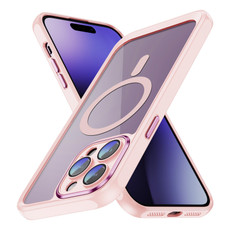 For iPhone 15 Pro Max MagSafe Magnetic PC + TPU Phone Case with Lens Film(Apricot)