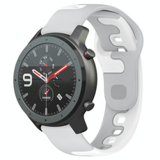 For Amazfit GTR 47mm 22mm Double Color Silicone Watch Band(Grey+White) For Amazfit GTR 47mm 22mm Double Color Silicone Watch Band(Grey+White)