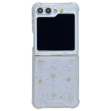For Samsung Galaxy Z Flip5 Glitter Epoxy Shockproof TPU Phone Case(Transparent)
