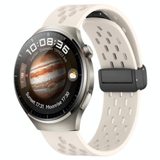 For Huawei Watch 4 22mm Folding Magnetic Clasp Silicone Watch Band(Starlight Color)
