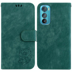 For Motorola Edge 30 Little Tiger Embossed Leather Phone Case(Green) For Motorola Edge 30 Little Tiger Embossed Leather Phone Case(Green)