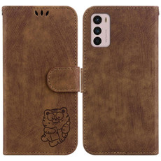 For Motorola Moto G42 Little Tiger Embossed Leather Phone Case(Brown) For Motorola Moto G42 Little Tiger Embossed Leather Phone Case(Brown)