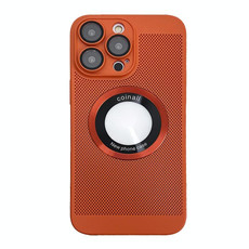 For iPhone 12 Pro Cooling MagSafe Magnifier Phone Case(Orange)