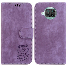 For Xiaomi Mi 10T Lite 5G / Mi 10i 5G Little Tiger Embossed Leather Phone Case(Purple)