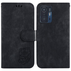 For Xiaomi Mi 11T / 11T Pro Little Tiger Embossed Leather Phone Case(Black)