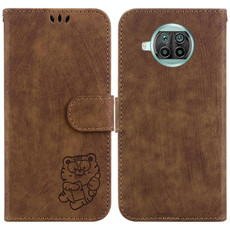 For Xiaomi Mi 10T Lite 5G / Mi 10i 5G Little Tiger Embossed Leather Phone Case(Brown)