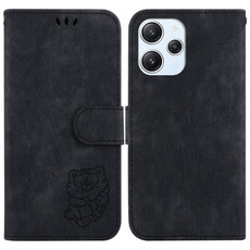 For Xiaomi Redmi 12 Little Tiger Embossed Leather Phone Case(Black)