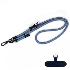 10mm Thick Rope Mobile Phone Anti-Lost Adjustable Lanyard Spacer(Gray Blue)