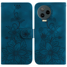 For Infinix Note 12 Pro 4G / Note 12 2023 Lily Embossed Leather Phone Case(Dark Blue) For Infinix Note 12 Pro 4G / Note 12 2023 Lily Embossed Leather Phone Case(Dark Blue)