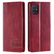 For Samsung Galaxy A71 4G TTUDRCH RFID Retro Texture Magnetic Leather Phone Case(Red)