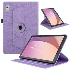 For Lenovo Tab M9 Tree Life Embossed Rotation Leather Tablet Case(Purple)