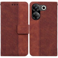 For Tecno Pova Neo 3 Geometric Embossed Leather Phone Case(Brown)