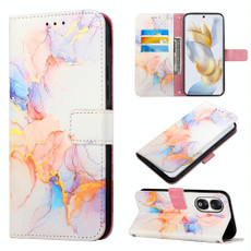 For Honor 90 PT003 Marble Pattern Flip Leather Phone Case(LS004)