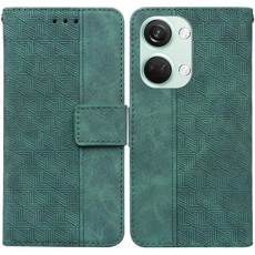 For OnePlus Nord 3 Geometric Embossed Leather Phone Case(Green) For OnePlus Nord 3 Geometric Embossed Leather Phone Case(Green)