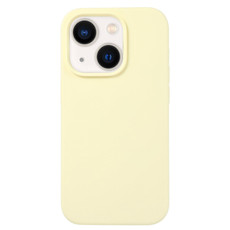 For iPhone 13 mini Liquid Silicone Phone Case(Milky Yellow)