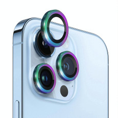 For iPhone 13 Pro / 13 Pro Max NORTHJO Camera Lens Protector Tempered Glass CD Vein Metal Ring Film(Colorful)