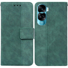 For Honor 90 Lite Geometric Embossed Leather Phone Case(Green) For Honor 90 Lite Geometric Embossed Leather Phone Case(Green)