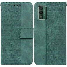 For Nokia XR21 Geometric Embossed Leather Phone Case(Green)