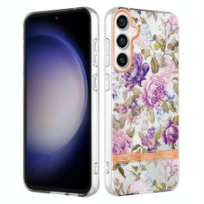 For Samsung Galaxy S23 FE 5G Flowers and Plants Series IMD TPU Phone Case(Purple Peony) For Samsung Galaxy S23 FE 5G Flowers and Plants Series IMD TPU Phone Case(Purple Peony)