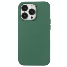 For iPhone 13 Pro Liquid Silicone Phone Case(Clover Green)