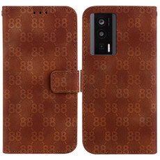For Xiaomi Poco F5 Pro/Redmi K60/K60 Pro Double 8-shaped Embossed Leather Phone Case(Brown)