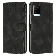 For vivo Y21 / Y21s / Y33s Dream Triangle Leather Phone Case with Lanyard(Black)