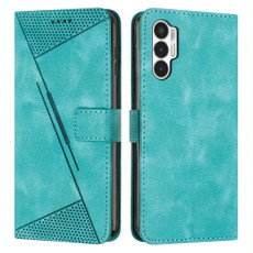 For Tecno Pova 3 Dream Triangle Leather Phone Case with Lanyard(Green)