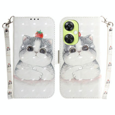 For OnePlus Nord CE 3 Lite/Nord N30 3D Colored Horizontal Flip Leather Phone Case(Cute Cat)