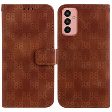 For Samsung Galaxy M53 5G Double 8-shaped Embossed Leather Phone Case(Brown)