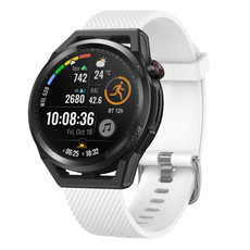 For Huawei Watch GT2 Pro 22mm Diamond Textured Silicone Watch Band(White)