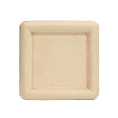 12x12x1.5cm Jewelry Tray Ring Square Empty Plate Earrings Necklace Jewelry Display Tray(Khaki)