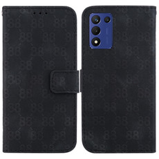 For OPPO A55 5G/A53s 5G/A54 4G/A16 Double 8-shaped Embossed Leather Phone Case(Black)