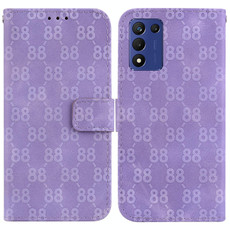 For OPPO A55 5G/A53s 5G/A54 4G/A16 Double 8-shaped Embossed Leather Phone Case(Purple)
