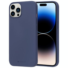 For iPhone 15 Pro Max GOOSPERY SOFT FEELING Liquid TPU Soft Case(Dark Blue)