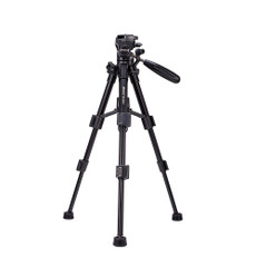 JMARY KP-2203 Portable Aluminum Alloy Telescopic SLR Camera Phone Photography Tripod(Black)