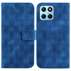 For Honor X8 5G Double 8-shaped Embossed Leather Phone Case(Blue)