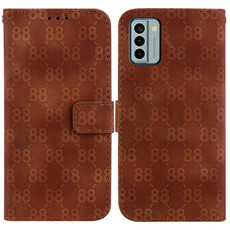 For Nokia G22 Double 8-shaped Embossed Leather Phone Case(Brown)