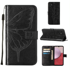 For Samsung Galaxy S23 FE 5G Embossed Butterfly Leather Phone Case(Black) For Samsung Galaxy S23 FE 5G Embossed Butterfly Leather Phone Case(Black)