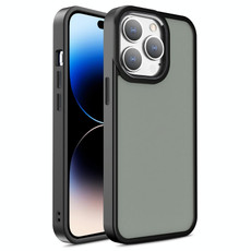 For iPhone 15 Pro Max Shield Skin Feel PC + TPU Phone Case(Black)