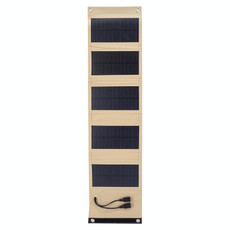 10W Monocrystalline Silicon Foldable Solar Panel Outdoor Charger with 5V Dual USB Ports (Khaki)
