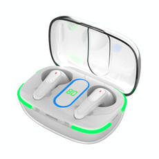 Pro 70 Intelligent Digital Display V5.3 Bluetooth Earphones Support Wireless Charging(White)