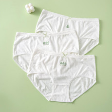 3pcs Girl Cotton Underwear Solid Color Short Panties, Size: XXXL(Big Girl)